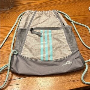 Adidas Gray and Teal Men's Backpack